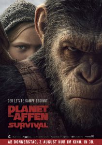 Planet der Affen: Survival - Filmplakat. Quelle: © 2017 Twentieth Century Fox