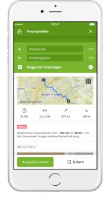 Mit der App Komoot können Sie wunderbar Wander- und Radtouren planen und gestalten. Bildquelle: Komoot