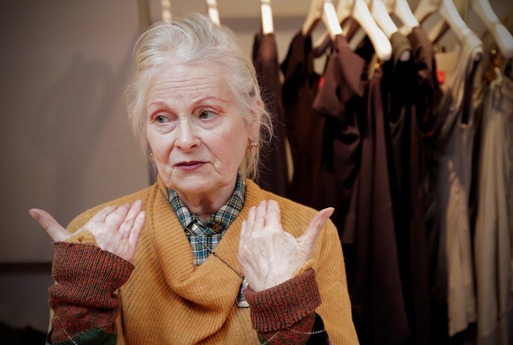 Vivienne Westwood ist eine Kulturikone Großbritanniens und weltweites Modephänomen, die vor allem auch für das Thema Nachhaltigkeit steht. Bildquelle: ©DOGWOOF