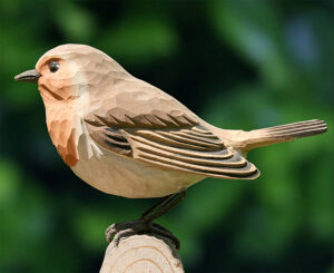 Vogelskulptur Rotkehlchen
