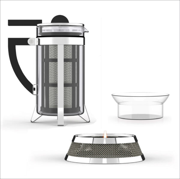 LASZLO Kaffeebereiter Set im Bauhaus Stil.